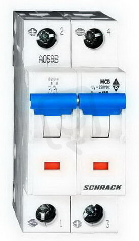 Instalační jistič DC 10 kA, C 3A, 2P SCHRACK BM015203--