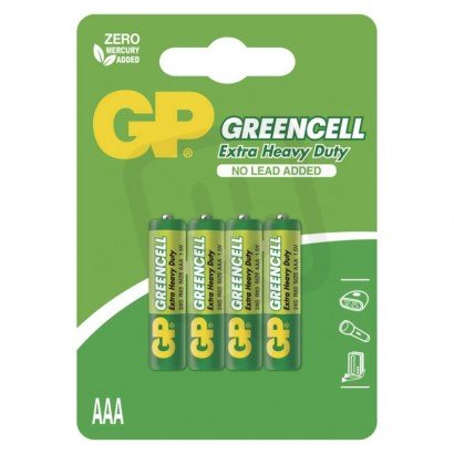 Zinková baterie GP Greencell AAA (R03) B1211