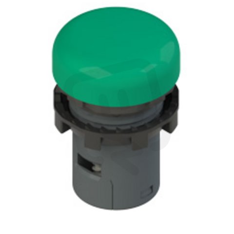 LED monolitická signálka, plast. kroužek, 12-30 V AC/DC, zelená, bez symbolu