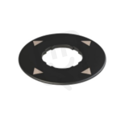 Černý štítek, průměr 60 mm, pro joysticky, 4 bílé šipky PIZZATO VETF12A1233