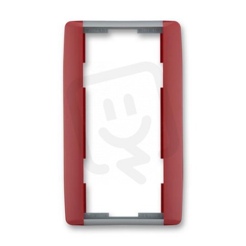 ELEMENT Dvojrámeček svislý karmínová/led. šedá ABB 3901E-A00121 24