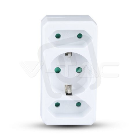 2 Ways Adapter With 2 Euro Socket 10A ,