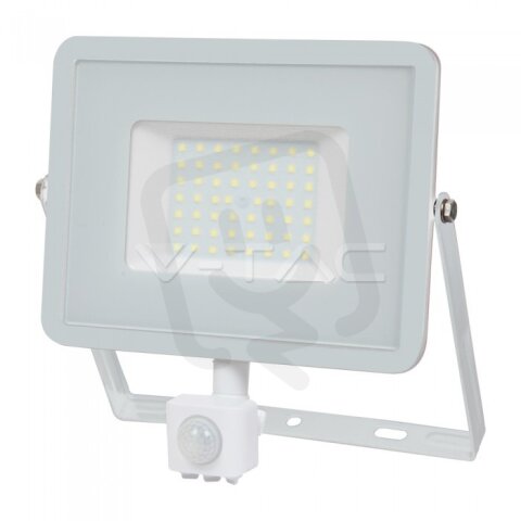 50W LED Sensor Floodlight SAMSUNG CHIP Cut-OFF Function White Body 3000K VT-50-S