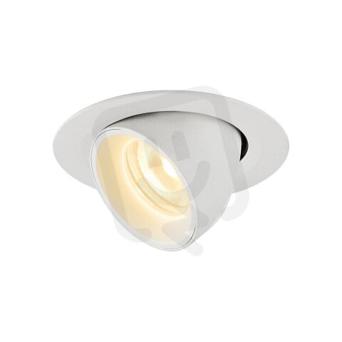 NUMINOS GIMBLE XS, zápustné stropní svítidlo bílé 3000 K 55° SLV 1005847