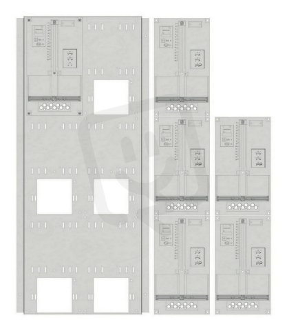 Sada elektroměrová vana 3-řadá, 6 desek