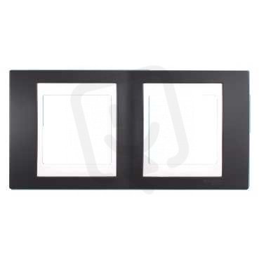 Unica Plus Krycí rámeček dvojnásobný, Slate/Polar SCHNEIDER MGU6.004.877