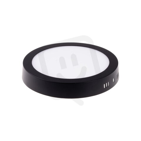 BPL18-LED panel 18W-WW teplá bílá kulatý přisazený černý T-LED 102176