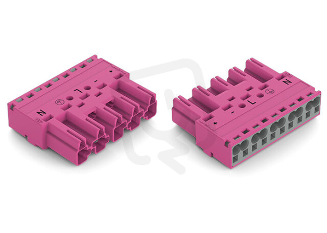 Zástrčka 5pól. Kód. B Růžová WAGO 770-295/082-000