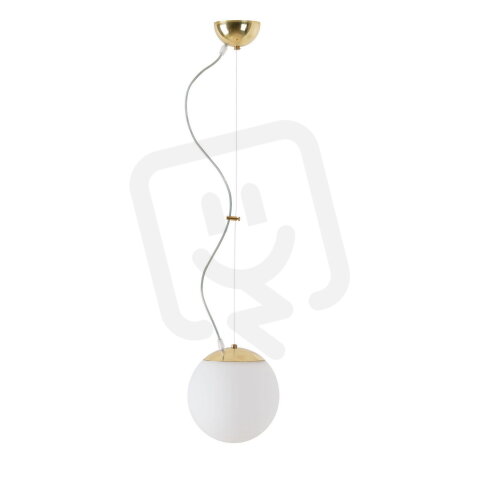 Závěsné svítidlo se skleněným stínidlem OSMONT ADRIA L1 7W IP40 E27 mosaz