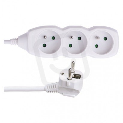 Prodlužovací kabel 3 m 3 zásuvky bílý PVC 1mm2 EMOS P0313