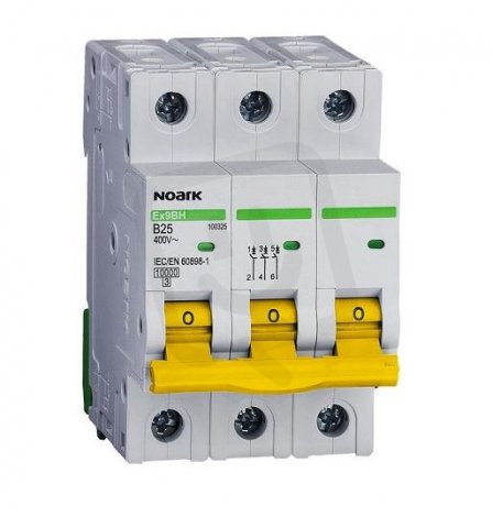 Instalační jistič NOARK 100318 EX9BH 10 kA, char. B, 4 A, 3pól