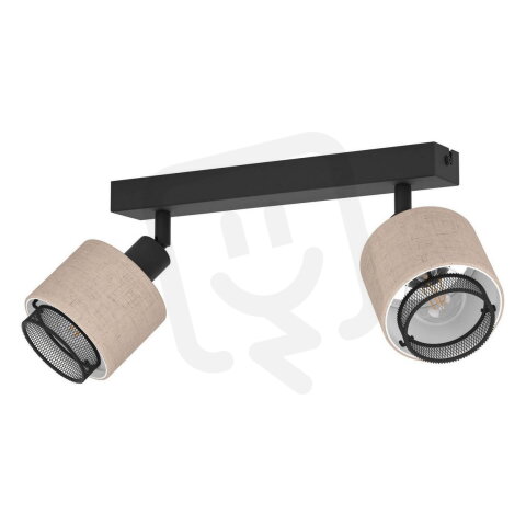 Bodové svítidlo ROSLEY černá/plátno NATUR 2X40W IP20 EGLO 43657