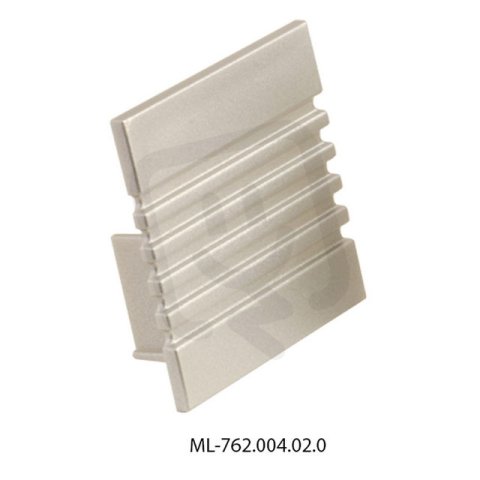 Koncovka pro PO bez otvoru, stříbrná barva, 1 ks MCLED ML-762.004.02.0