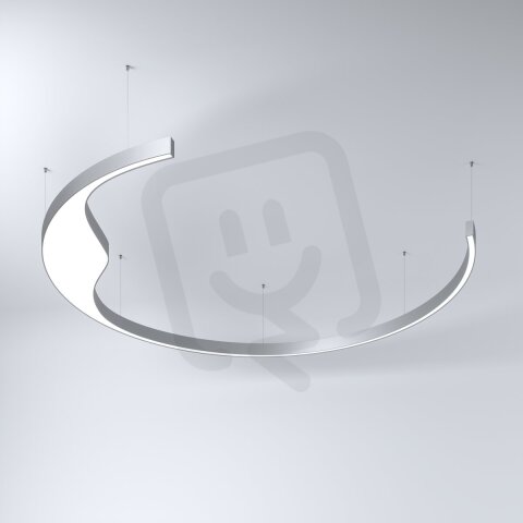 LED Svítidlo MI-MOON, 83W, 3000K, bez trafa, 24VDC, IP20, stříbrná, 4000K