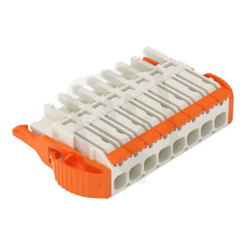 1vodičová pružinová svorkovnice, Páčka, Push-in CAGE CLAMP, Světle šedá