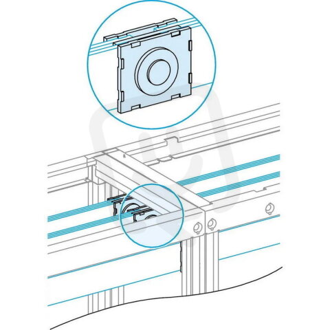 Spojka pro horizontální přípojnice 50/60mm SCHNEIDER LVS04640