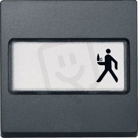 Klapka, Merten System M, s popisovým polem, antracit, termoplast matný 433314