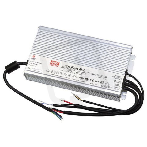 Stmívatelný zdroj pro LED 601W 42V 14300mA MEAN WELL HLG-600H-42B