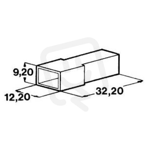 KTK  1 Kryt kolíku jednopólový PA pro plochý mosazný kolík s jazýčkem 6,3x0,8mm