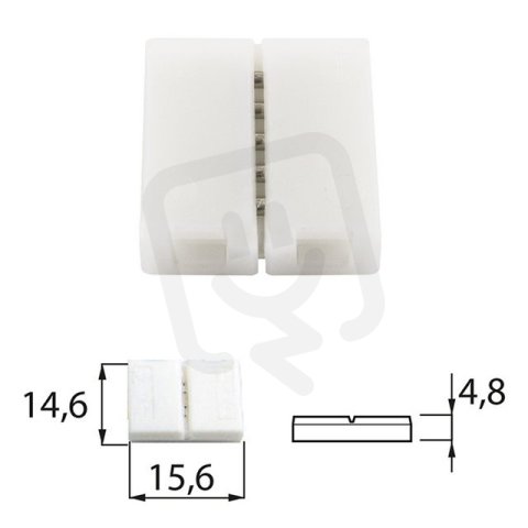 Spojka RGB LED pásků šíře 10 mm, 4 piny MCLED ML-112.001.21.5