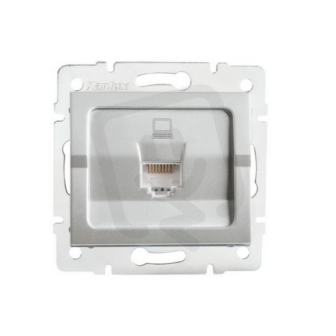 Datová zásuvka LOGI RJ45Cat 5e Jack 25226 Kanlux stříbrná