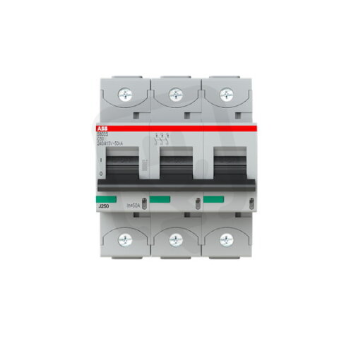 S803S-C50 jistič 3P char. C 50A s klecovou svorkou Icu 50kA ABB 2CCS863001R0504