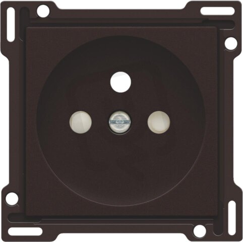Kryt zásuvky 28,5mm s dětskou pojistkou-DARK BROWN NIKO 124-66601