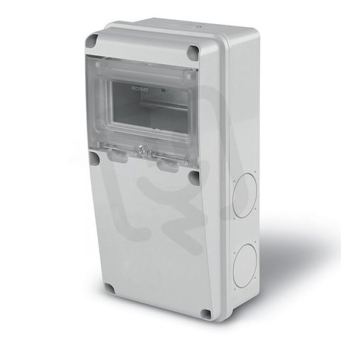 Prázdná zásuvková skříň ENERBOX bez otvorů 6DIN SCAME 633.1010