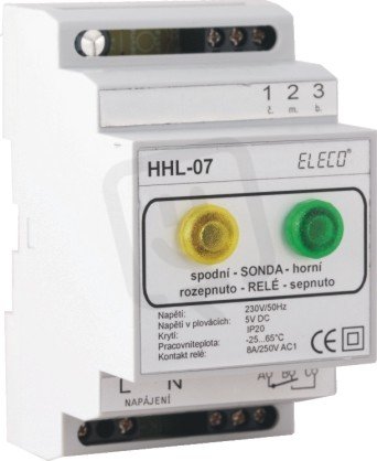 Hladinový dvouúrovňový hlídač HHL-07 230AC IP 20 ELECO 868355