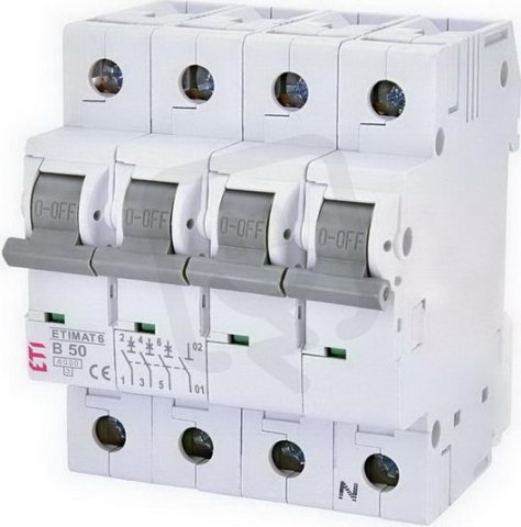 Jistič ETIMAT 6 3p+N B50 6kA ETI 002116521