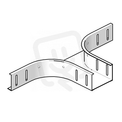 Horizontální odbočení pro kabelový žlab HL KBSI35, šířky 150mm, Sendzimir