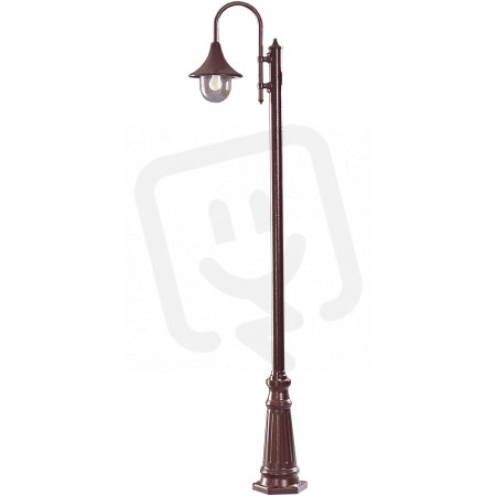Sloupové svítidlo Diana sloup velký s ramenem hnědá antika 60W IP23 E27
