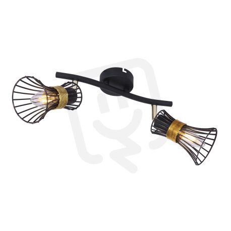 Nástěnné svítidlo PURRA černá 2xE14, max. 40W 230V GLOBO 54814-2