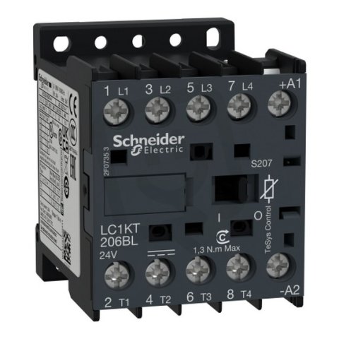 Stykač TeSys K 4P AC3 440V 20A cívka 24V DC SCHNEIDER LC1KT206BLS207