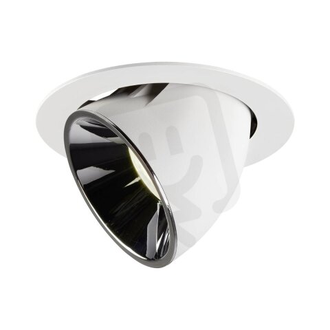 NUMINOS GIMBLEX L, zápustné stropní svítidlo bílé/chrom 4000 K 20° SLV 1006076