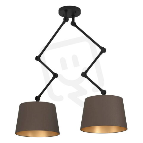 Stropní svítidlo PISTUNIO 2xE27 černá/cappuccino 80W IP20 EGLO 390199