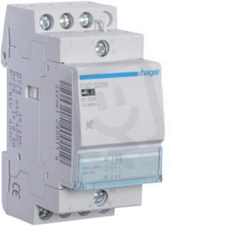Stykač se sníž. hlučností 25A, 3S, 24V AC HAGER ESD325S