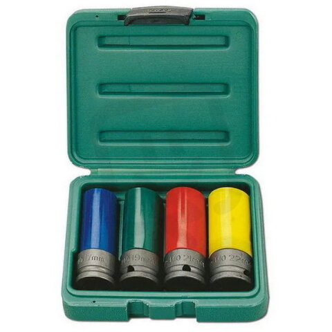 Sada úderových 1/2'' hlavic na kola 17,19,21 ,22mm HONITON H1804