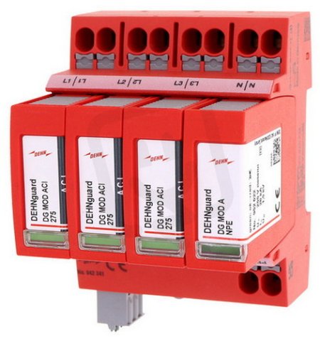 Svodič přepětí typ 2 DEHNguard MP 4pól Uc 275V pro TT- a TN-S 942341