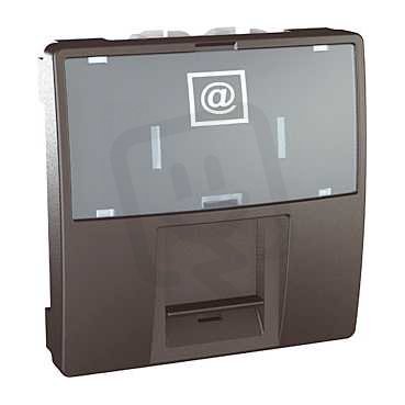 Unica Zásuvka datová 1xRJ45 S-One kat.6 UTP 2 modul Grafit SCHNEIDER MGU3.415.12