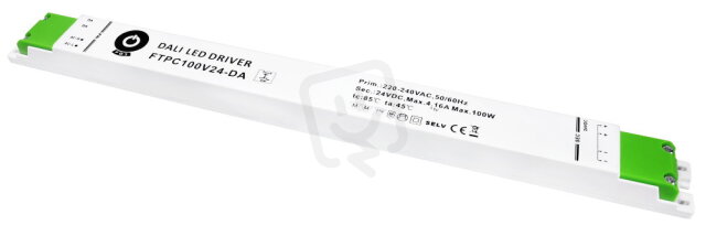 Napěťový zdroj 24V, 4,17A, 100W, IP20, DALI + PUSH ALUMIA FTPC100V24-DA