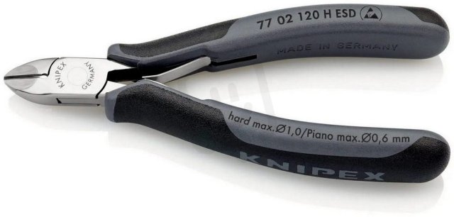 KNIPEX Elektronické boční štípací kleště s vsazeným karbidovým břitem ESD 120 mm