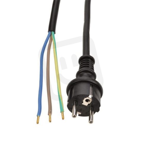 Flexo šňůra, 2.5m, 3 x 1mm2, gumová H05RR-F3, černá SOLIGHT PF34