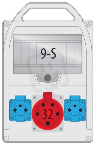 Zásuvkový box 2x16A230V, 1x32A400VAC
