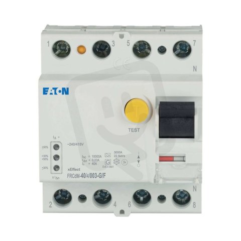 Digitální proudový chránič 10kA FRCdM-40/4/003-G/F 4p 0,03A 40A EATON EP-501260