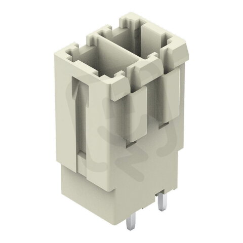 Konektor s pájecími piny THT pájecí kontakt 1,0x1,2 mm rovné světle šedá 2pól.