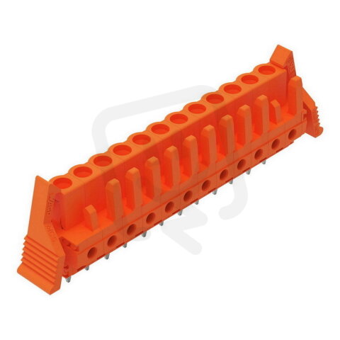 Pružinová svorkovnice THT rovná 5,08 mm oranžová 12pól. WAGO 232-172/039-000