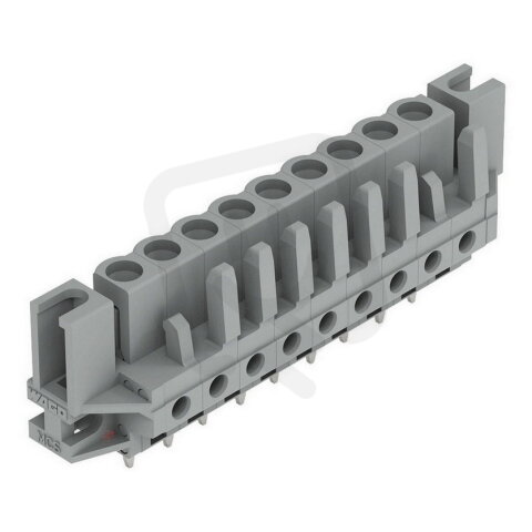 Pružinová svorkovnice THT rovná 5 mm šedá 9pól. WAGO 232-139/047-000