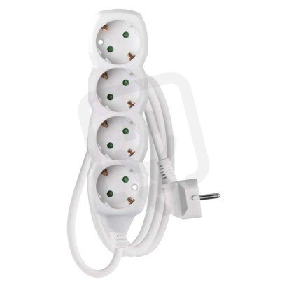 Prodlužovací kabel 1,5 m 4 zásuvky bílý PVC 1,5mm2 EMOS P0421R
