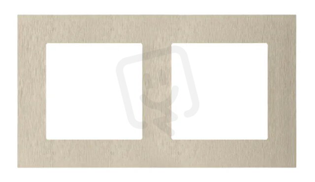 Rámeček 2 násobný, kovový nerez champagne KONTAKT SIMON TRN2/189